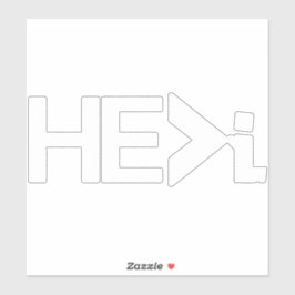 Sticker HE>I KNEELING PRAYING - HE Greater Than i WHT