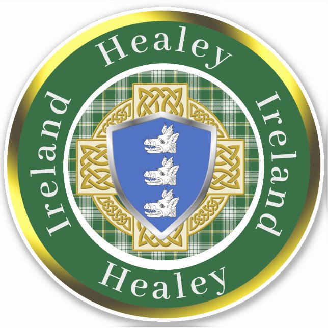 Sticker Healey Shield & Celtic Cross Personnalisé (Devant)