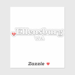Sticker Heart Ellensburg WA