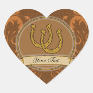 Sticker Heart Lucky Horseshoe