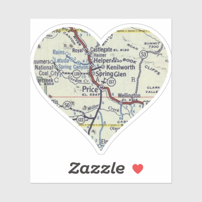 Sticker Heart Price Utah (Feuille)