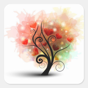 Sticker Heart Tree