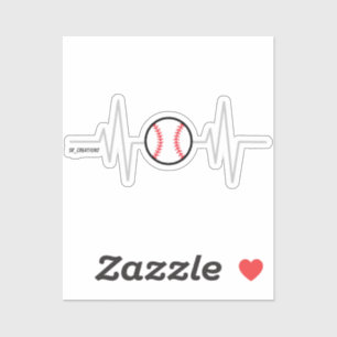 Sticker Heartbeat de baseball