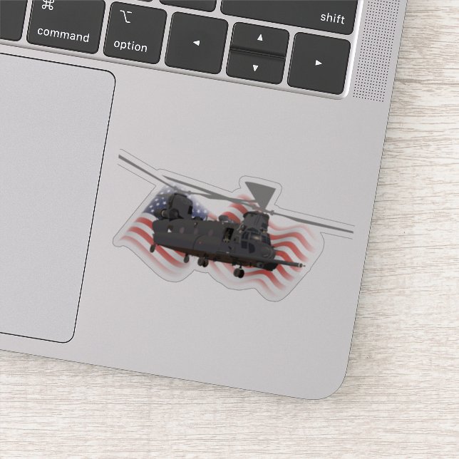 Sticker Hélicoptère militaire MH-47 Chinook (Détail)
