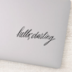 Sticker Hello Darling manuscrit