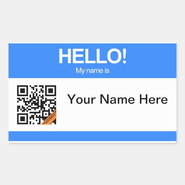 Sticker Hello du code QR (Devant)