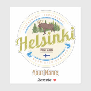 Sticker Helsinki capitale de l'orignal Finlande souvenir v