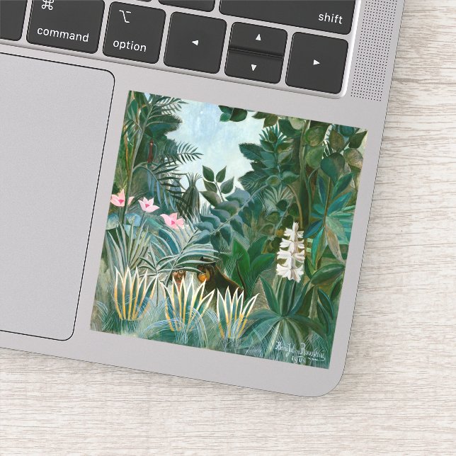 Sticker Henri Rousseau - La jungle équatoriale (Détail)