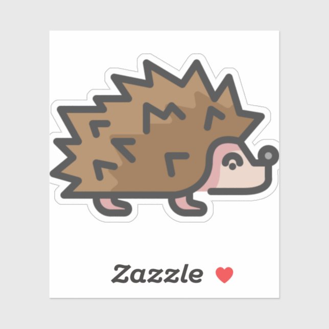 Sticker hérisson (Feuille)