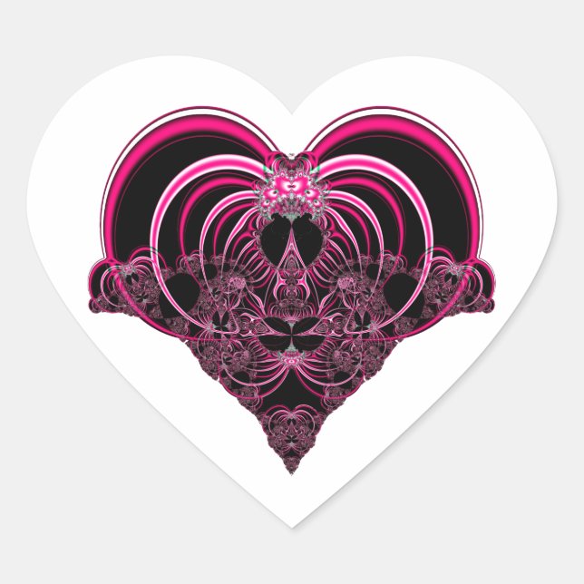 Sticker-Herz-Shaped Template Herz-Aufkleber (Vorderseite)