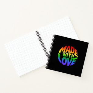 Sticker Herzform - MIT LIEBE GEMACHT 3 Notizbuch