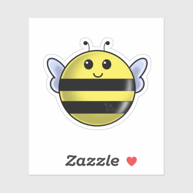 Sticker Heureuse abeille (Feuille)