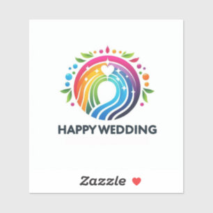 Sticker Heureux Mariage