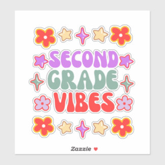 Sticker Heureux retour à l'école, collant de vibes de 2e a