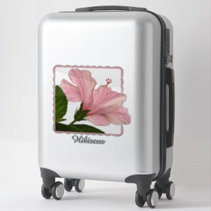 Sticker Hibiscus rose tropical Photographie florale Nom