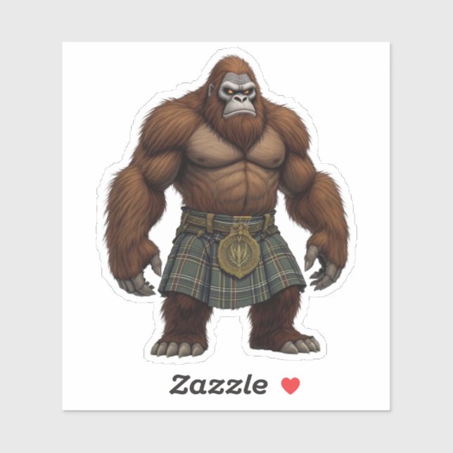Sticker Highland Bigfoot (Feuille)