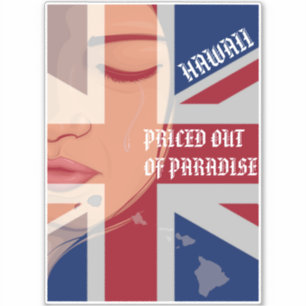 Sticker HIIslandsDrapeau PRIS HORS DU PARADIS CRYING WAHIN