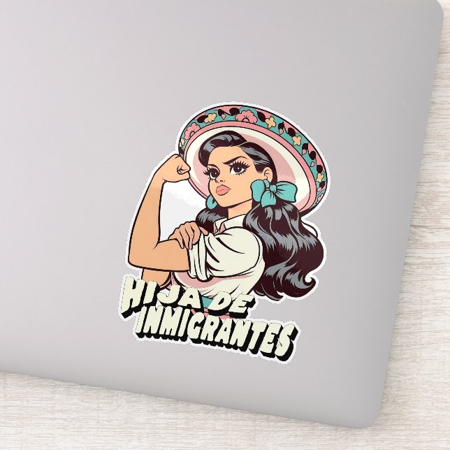 Sticker Hija De Inmigrantes Cultura Mexicana (Détail)