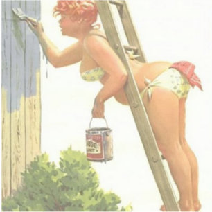 STICKER HILDA CURVY BIKINI SUR L'ÉCHELLE GRANDE BÂTISSETTE