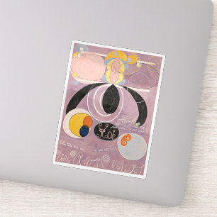 Sticker Hilma Af Klint, La Dix Plus Grande No6, Art Abstra