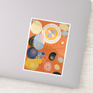 Sticker Hilma Af Klint, Le Dix Plus Grand No3, Art Abstrai