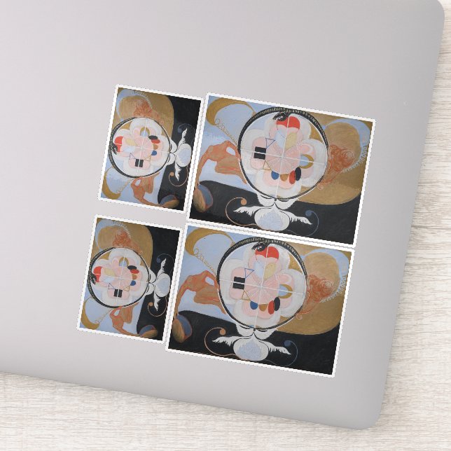 Sticker Hilma Af Klint, L'Évolution No.13, Art Abstrait (Détail)