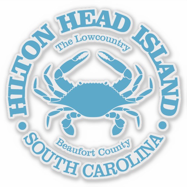 Sticker Hilton Head Island (crabe) (Devant)