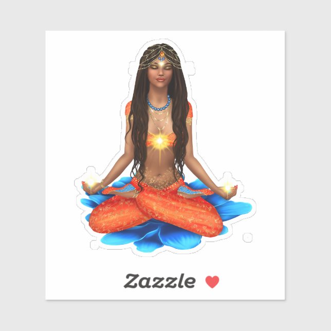 Sticker hindou Yoga Peace Namaste (Feuille)