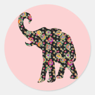Sticker Hippie Elephant