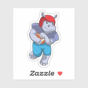 Sticker Hippo à Football Sports