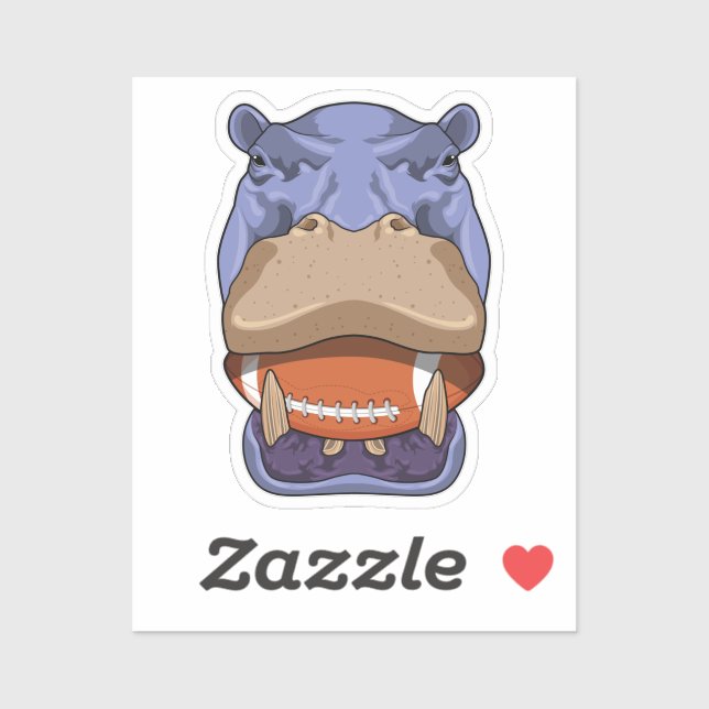 Sticker Hippo à Football Sports (Feuille)