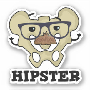 Sticker Hipster Funny Hip Bone Anatomie Pun