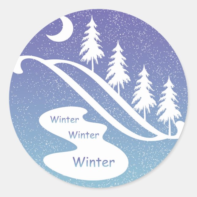 Sticker hiver, hiver, design hiver (Devant)