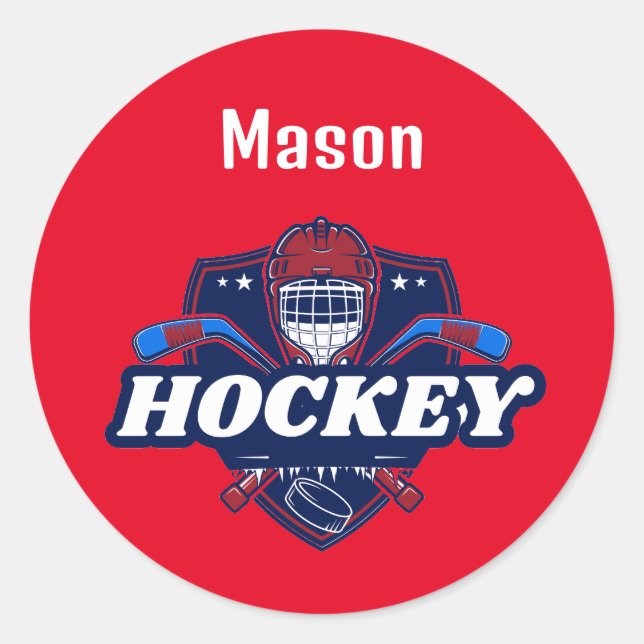 Sticker Hockey Geber - Personalisiert - Name hinzu (Vorderseite)