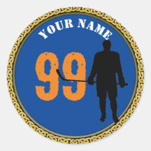 Sticker Hockey Player - Name & Nummer hinzufügen