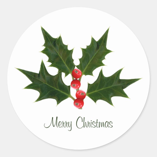 Sticker Holly Christmas Joyeux Noël (Devant)