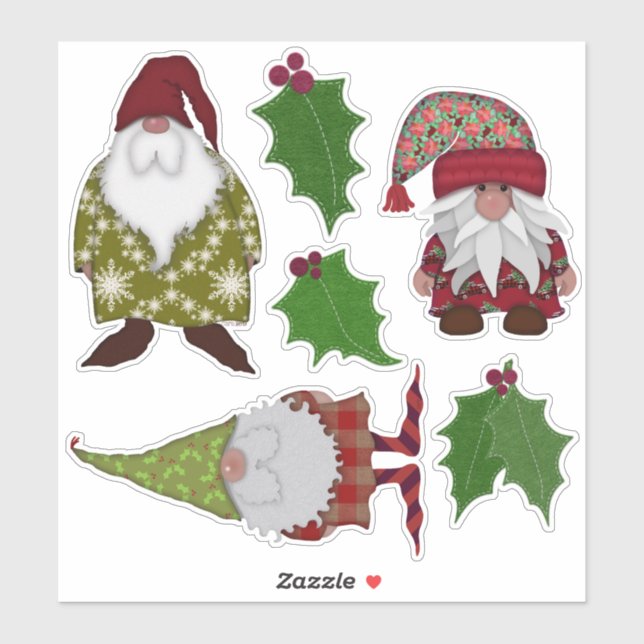 Sticker Holly et Gnomes de Noël | Apparence (Feuille)