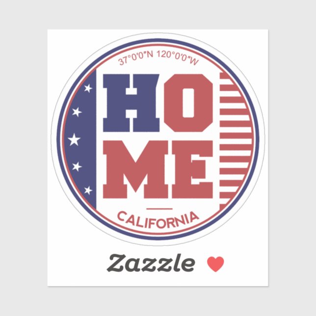 Sticker Home California (Feuille)