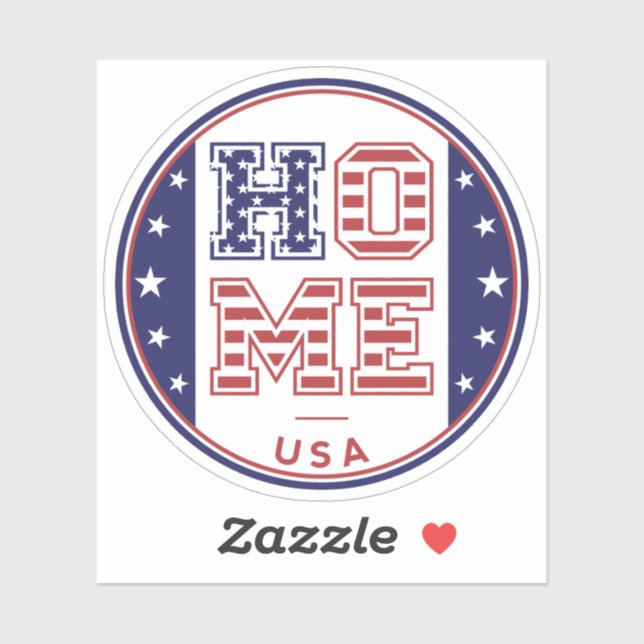 STICKER HOME USA (Feuille)