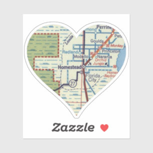 Sticker Homestead Florida Carte Vintage