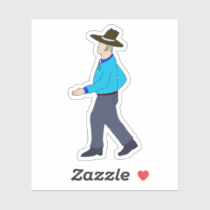 Sticker Homme de danse carré