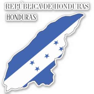 Sticker Honduras Drapeau Charme Carte Patriotique