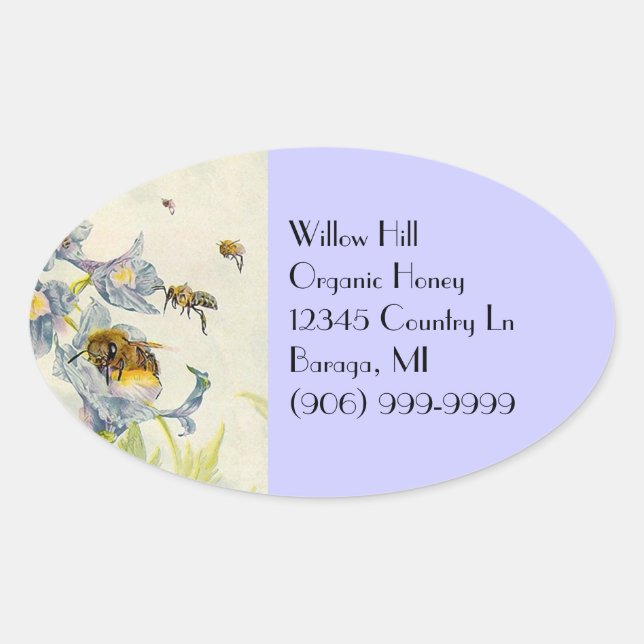 Sticker Honey Bees Morning Glory Blume Imker (Vorderseite)
