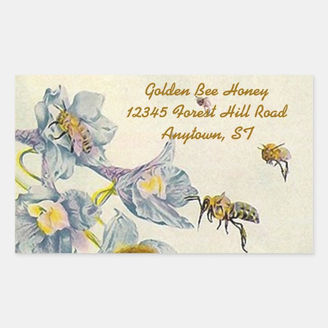 Sticker Honey Bees Morning Glory Blume Imker (Vorderseite)