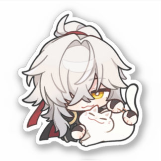 Sticker Honkai Star Rail Chibi Jing Yuan Kitty