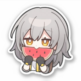 Sticker Honkai Star Rail Chibi Stelle Watermelon