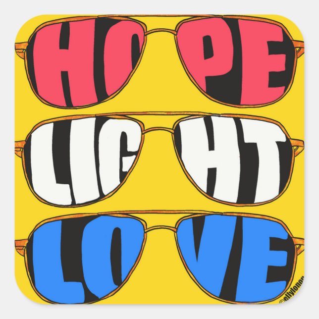 Sticker Hope Light Love Biden (Devant)