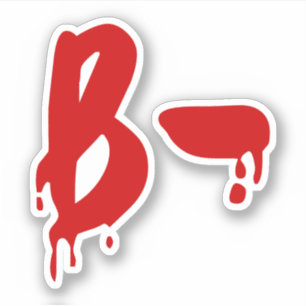 Sticker Hôpital négatif de #Horror du groupe sanguin b