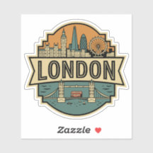 Horizon de Londres Badge de Voyage Vintage Royaume
