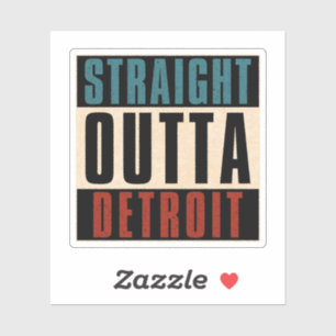 Sticker Hors droit Detroit Michigan MI